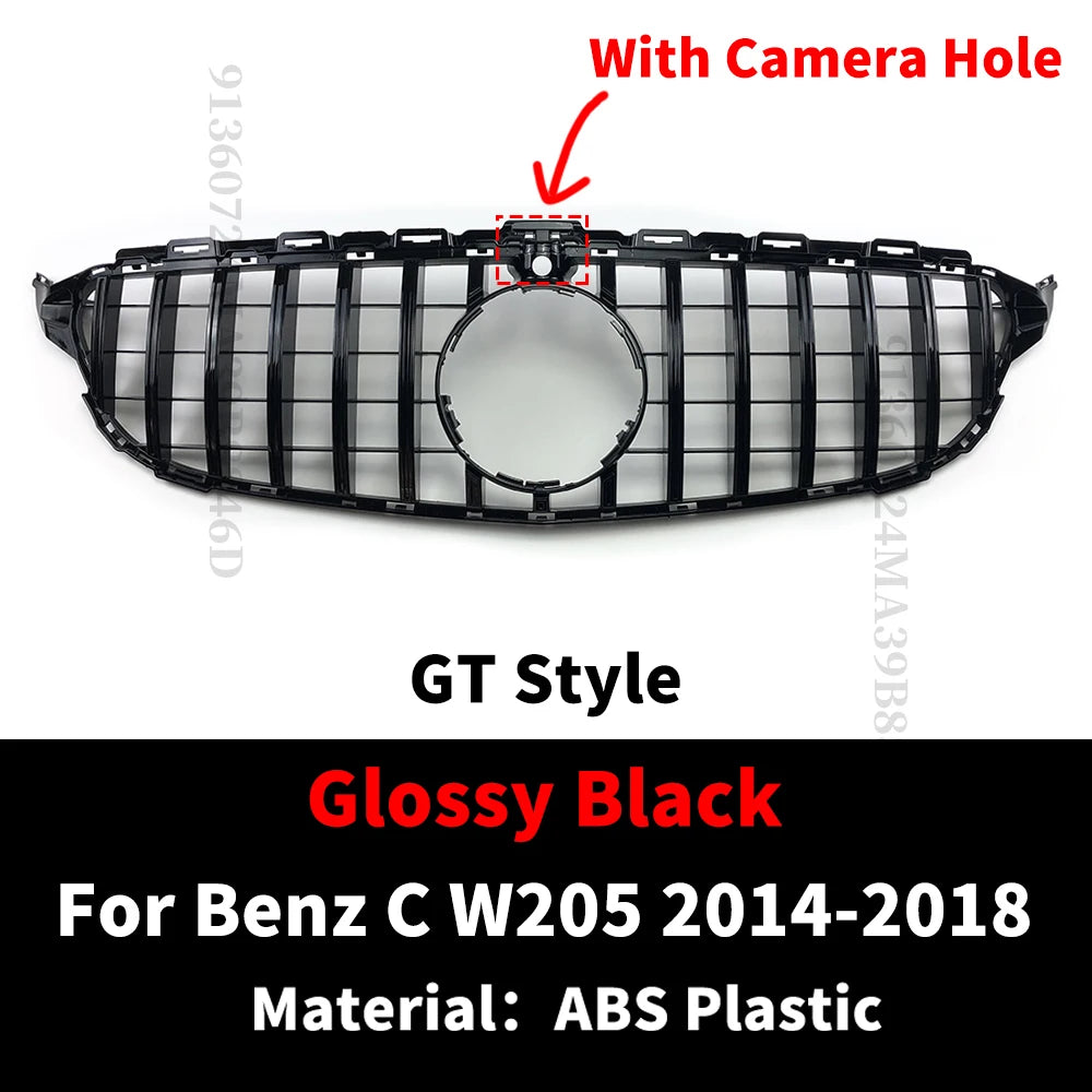 GT GTR Diamond Front Bumper Grille  Mercedes W205 S205 C205 Benz C 2014-2021