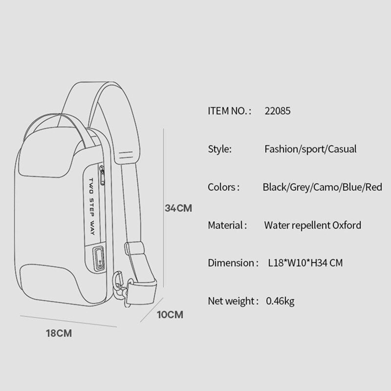 New Anti-thief Men Crossbody Bag Waterproof - DnM Toy Box