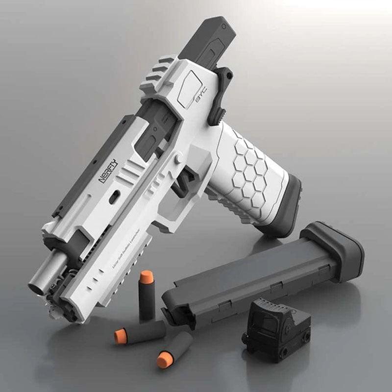 Revolver Airsoft Bullet Toy Gun Nylon Metal Launcher Pistol Foam Darts  Adult Soft Bullet Gun Repeater Running Fire Outdoor Gift