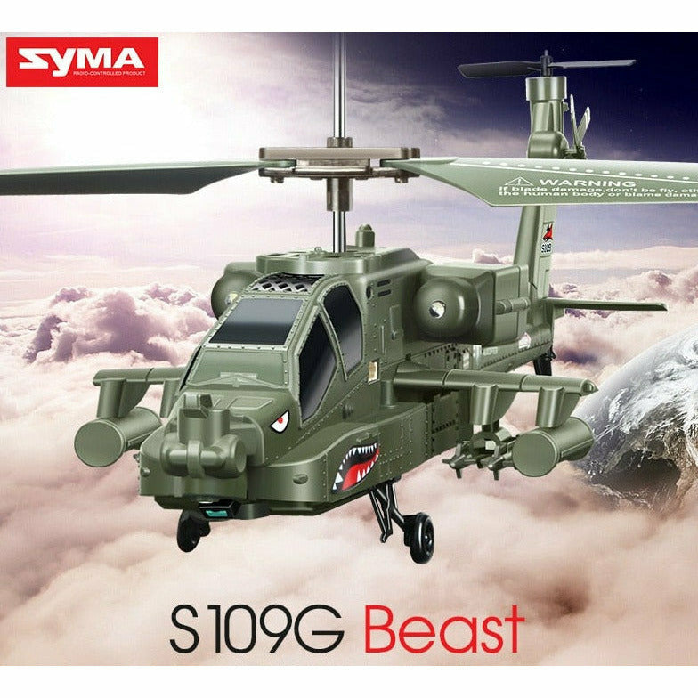S111G/S109G Simulation Alloy Armed Anti-Fall RC Military Helicopter - DnM Toy Box