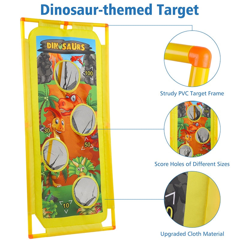 Indoor & Outdoor Dinosaur Themed Air Power Shooter Target Toy set - DnM Toy Box