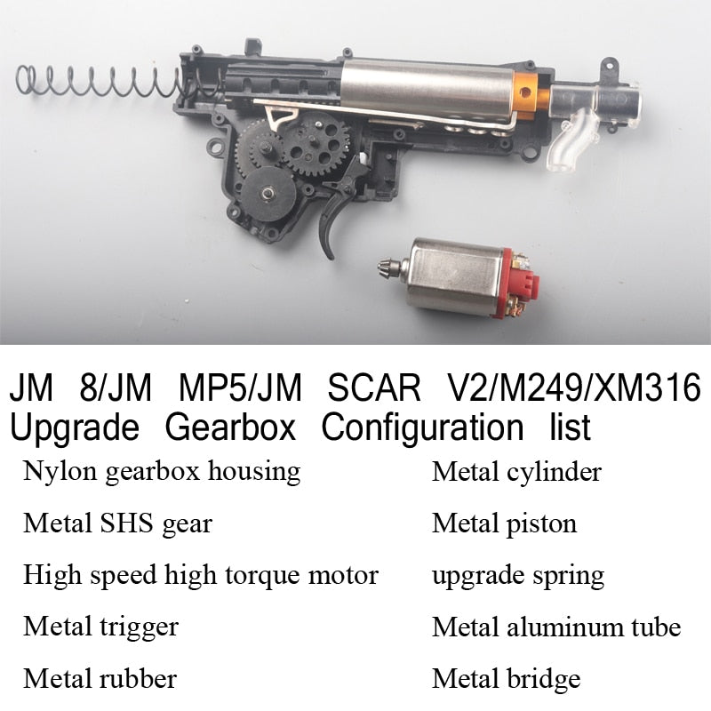 Customized Enhanced Gearbox Enhanced Fps For M4a1 Scar M4 Hk416 Vector Mp7 - DnM Toy Box