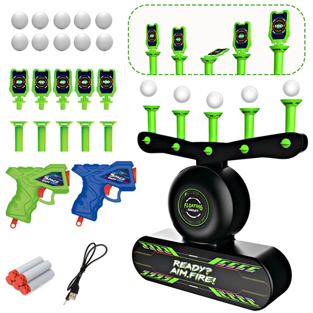 Luminous Floating Target Shooting Game Kit with Balls and Darts - DnM Toy Box