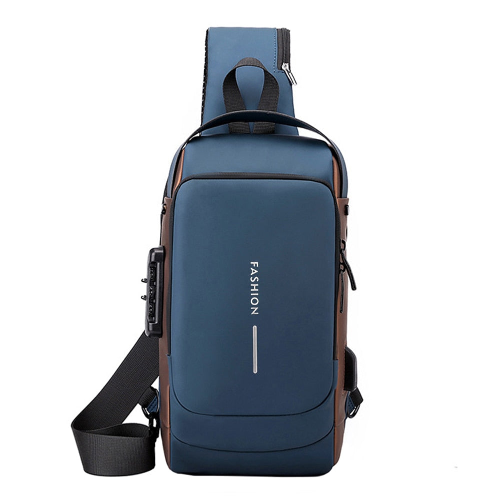 Men Chest Bag Backpack with USB Charging Port - DnM Toy Box