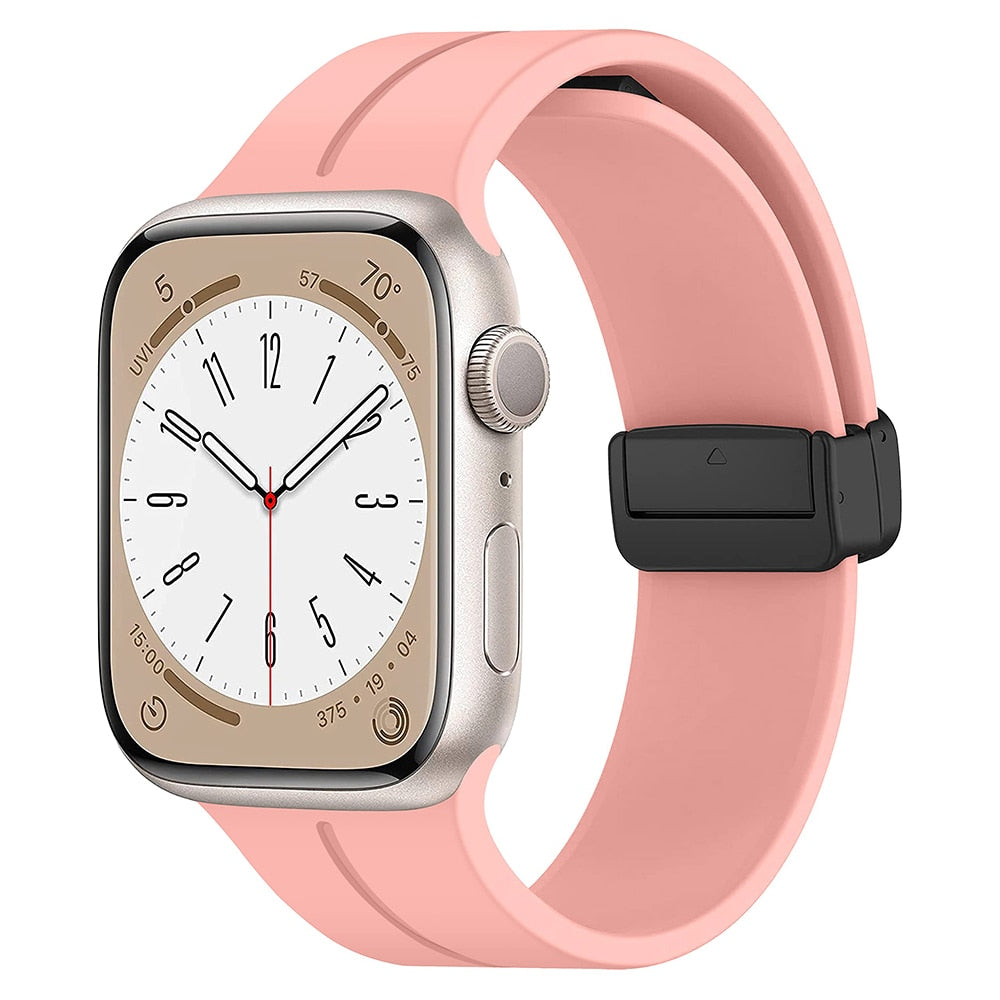 Silicone Magnetic Apple Watch Bracelet