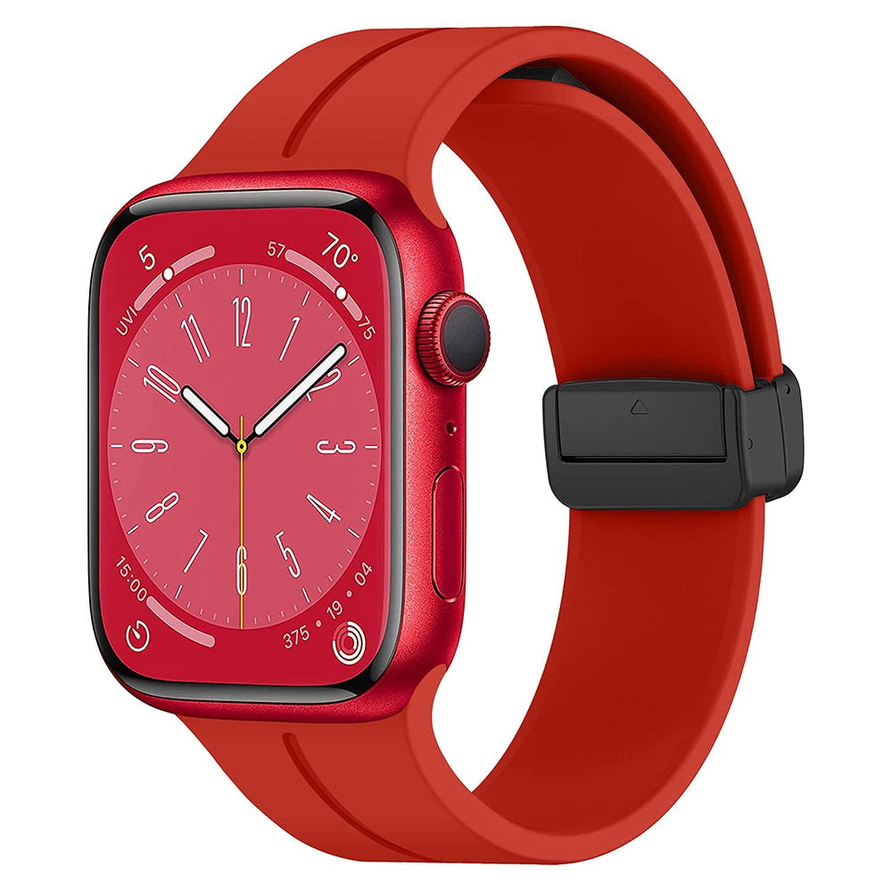 Silicone Magnetic Apple Watch Bracelet