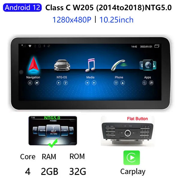 CarPlay GPS Navigation Car DVD Radio Multimedia Player HD Screen