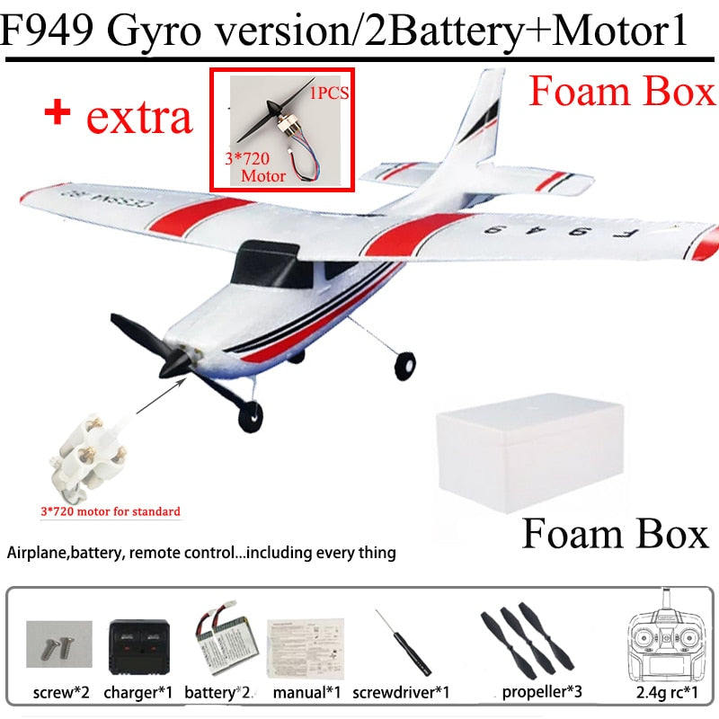 F949 Cessna-182 2.4G 3D6G 3Ch RC Airplane Fixed Wing