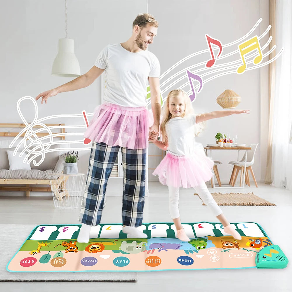 Musical Piano Mat for Kids with 8 Animal Sounds