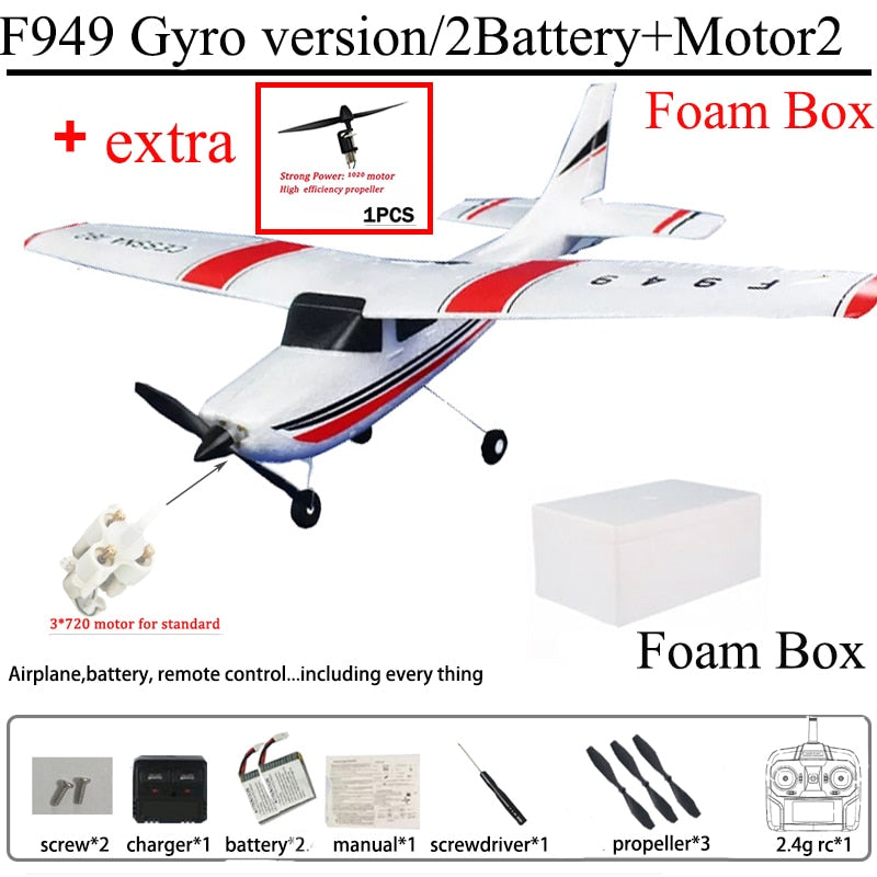 F949 Cessna-182 2.4G 3D6G 3Ch RC Airplane Fixed Wing
