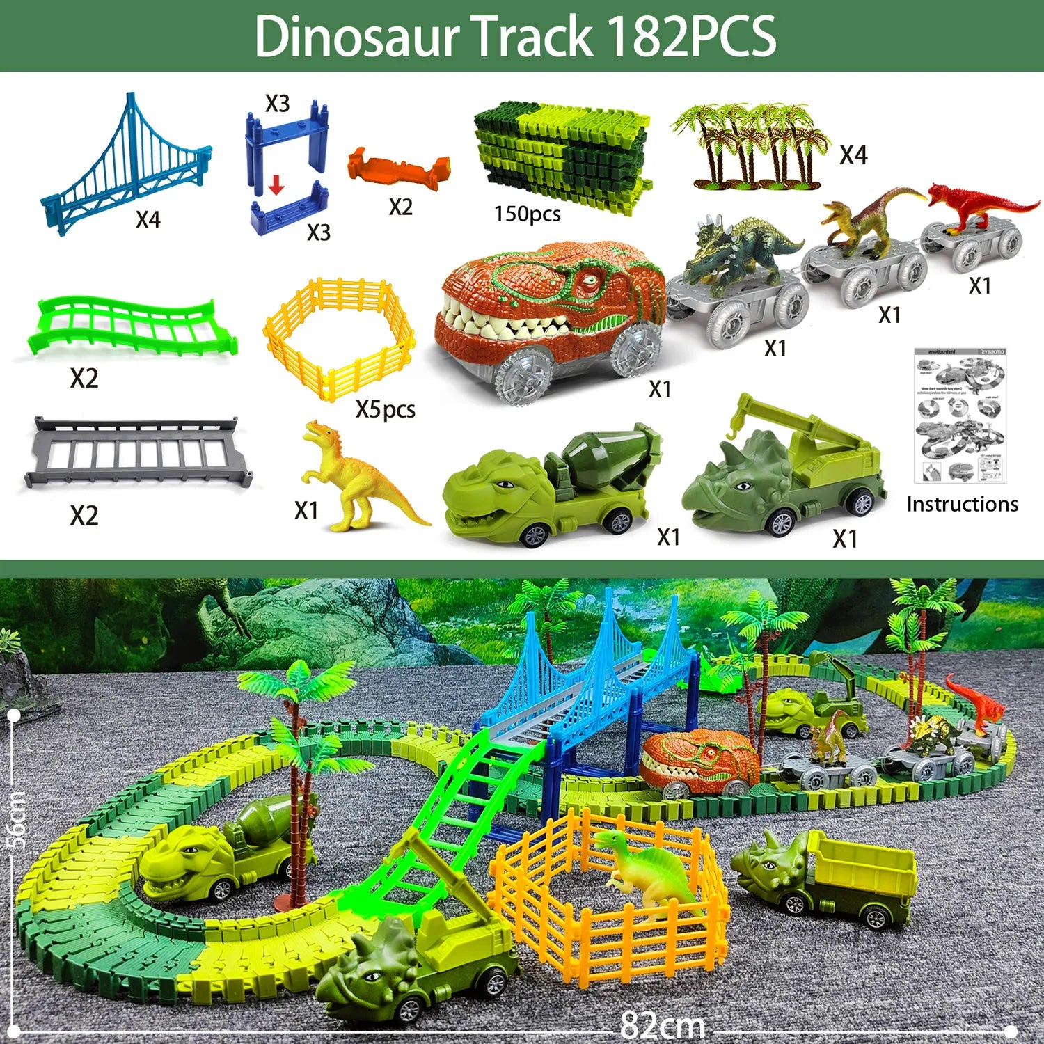 Dinosaur Themed Race Track