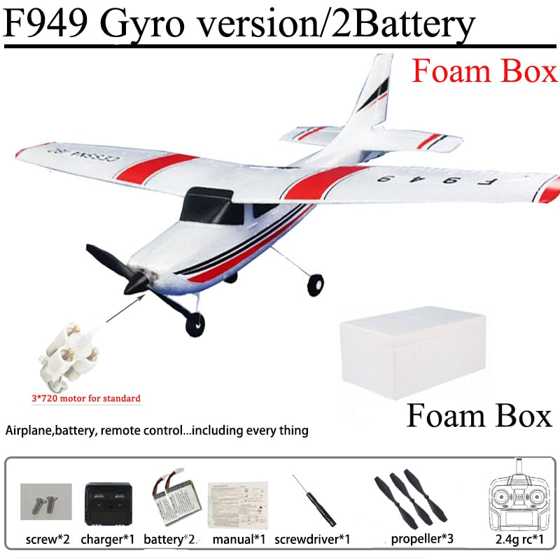 F949 Cessna-182 2.4G 3D6G 3Ch RC Airplane Fixed Wing