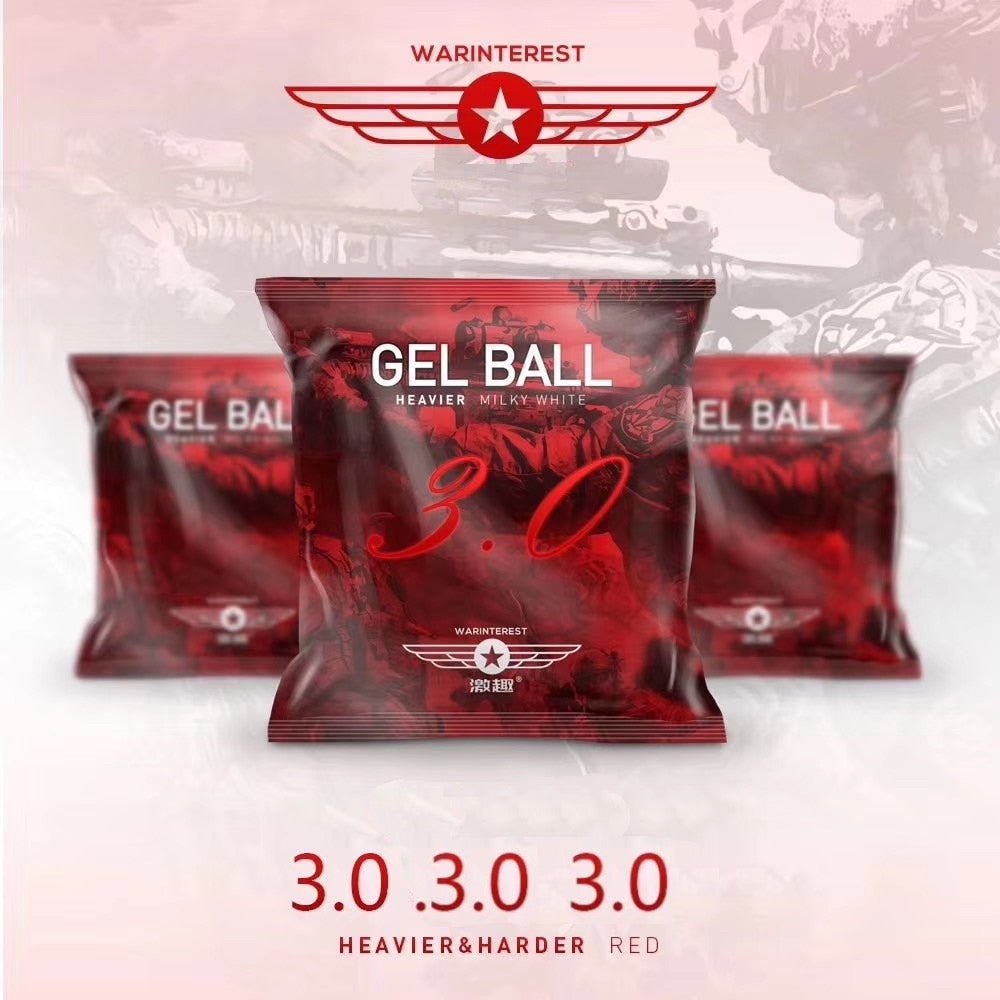 Gel Blaster Ammo - Hardened 3.0 Red Gel Balls - DnM Toy Box